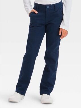 NWT Cat & Jack Girls School Uniform Straight Leg Pants
